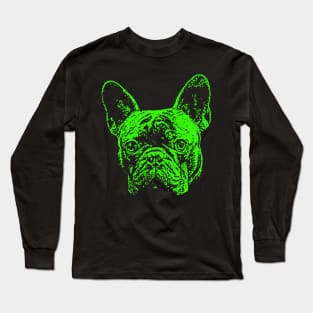 Green French Bulldog Long Sleeve T-Shirt